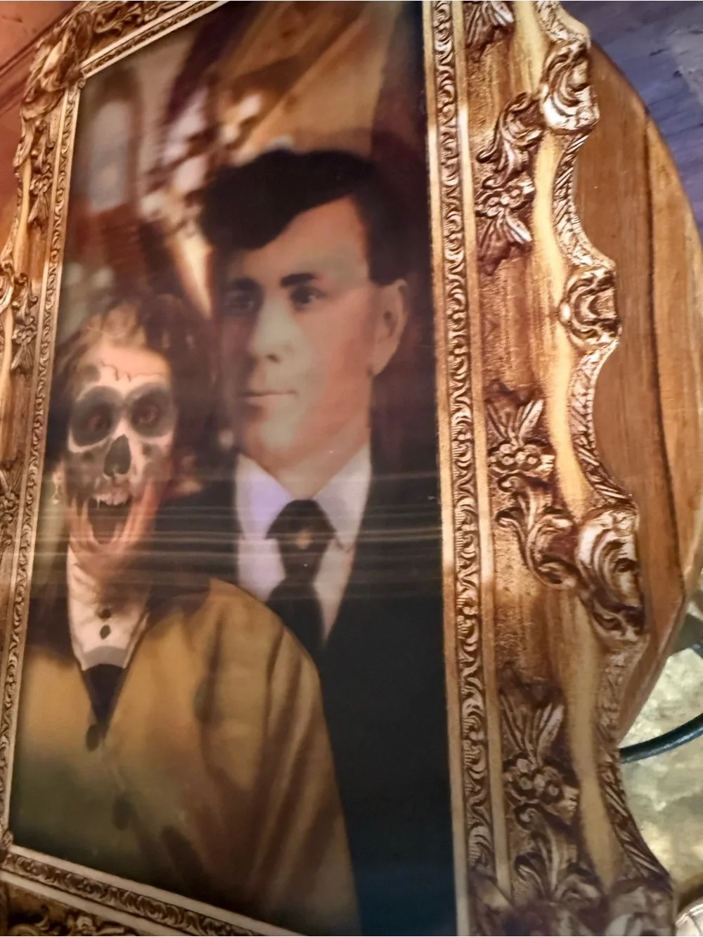 Halloween Lenticular Haunted Portrait Decorative Daux Frame Gothic Haunting